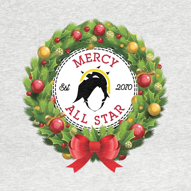 Christmas All Star Overwatch Mercy Wreath by Rebus28